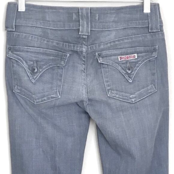 Hudson Jeans Lowrise Bootcut Light Gray Wash Flap Pockets Retro Size 28 - Picture 5 of 13